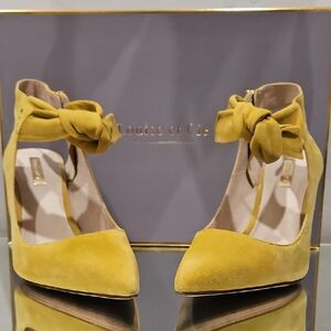 Louise et Cie Yellow Suede Women's Heels